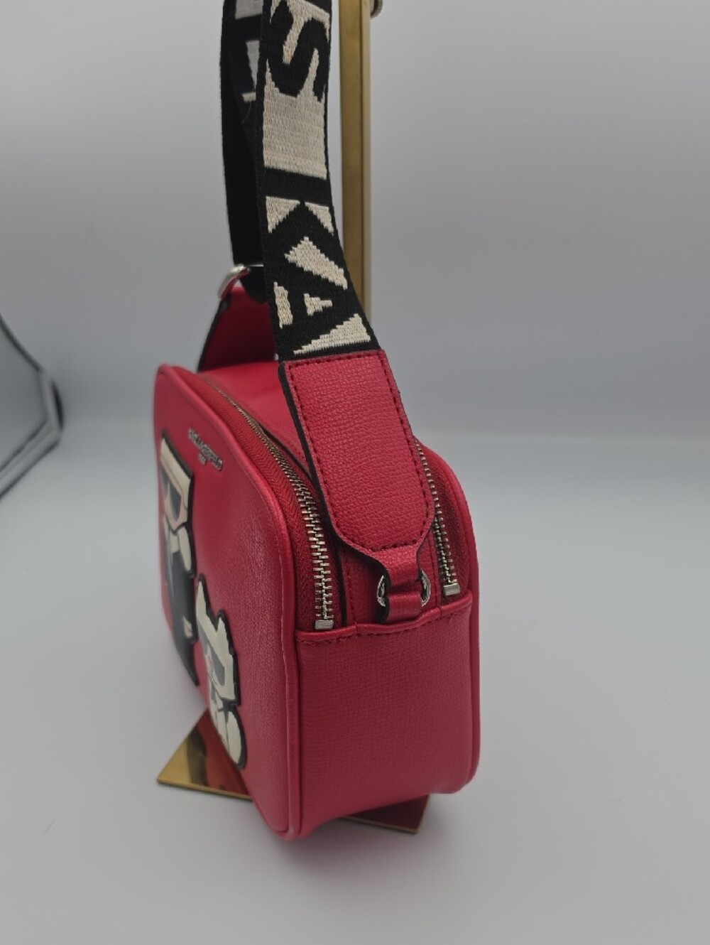 Karl Lagerfeld Red Crossbody Camera Bag W/ Characters & Guitar Strap (NWOT)❤️ - Picture 10 of 16